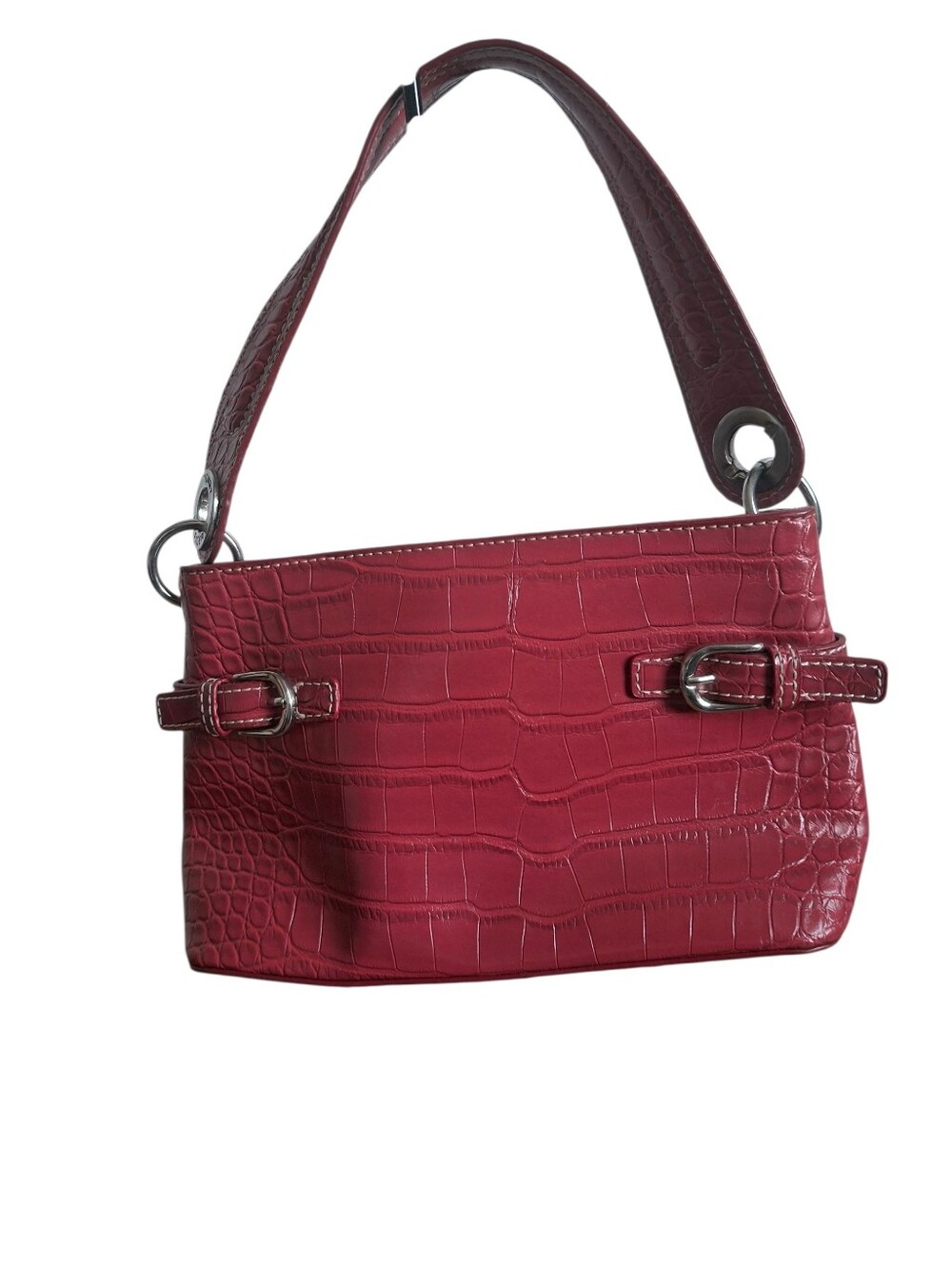 Tommy Hilfiger Red Croc Embossed Mini Handbag
